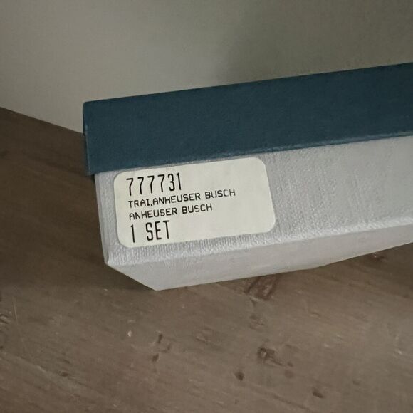 Vintage 1999 Complete Fort Budweiser Anheuser Busch 7 Piece Pewter Train - Picture 10 of 10